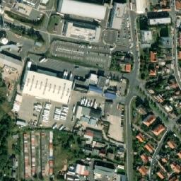 Satellite imagery of Rakona [Rakovník] factory chimney, CZ