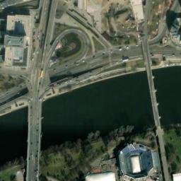 Satellite imagery of Husův sbor [Praha-Holešovice] church t., CZ