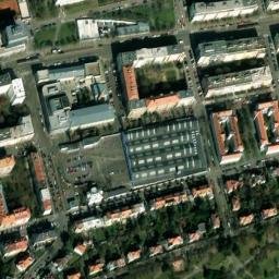 Satellite imagery of [Praha-Karlín] heat plant chimney, CZ