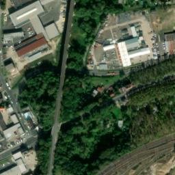 Satellite imagery of [Cheb] heat plant chimney, CZ