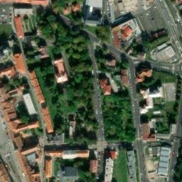 Satellite imagery of [Cheb] church & outlook t., CZ