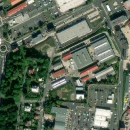 Satellite imagery of [Cheb] church & outlook t., CZ