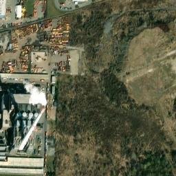 Satellite imagery of [Praha - Malešice] incinerator chimney, CZ