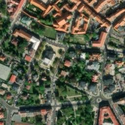 Satellite imagery of [Cheb] church & outlook t., CZ