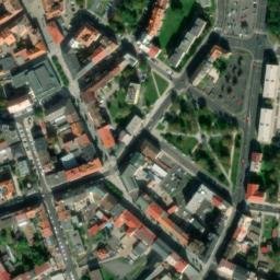 Satellite imagery of [Cheb] church & outlook t., CZ