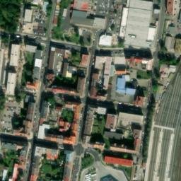 Satellite imagery of [Cheb] church & outlook t., CZ