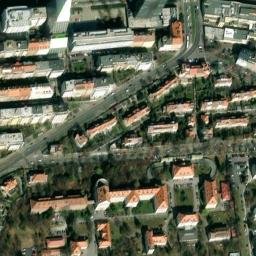 Satellite imagery of [Praha-Vinohrady] hospital chimney, CZ