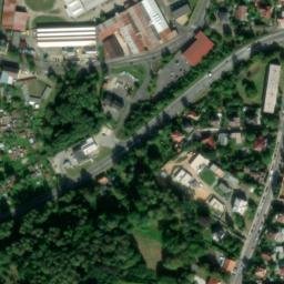 Satellite imagery of [Cheb] hospital chimney, CZ