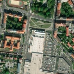 Satellite imagery of [Cheb] hospital chimney, CZ