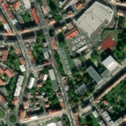 Satellite imagery of [Cheb] hospital chimney, CZ