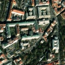 Satellite imagery of Emauzy [Praha-Nové Město] church t., CZ