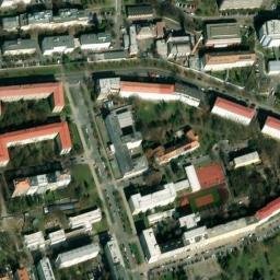 Satellite imagery of [Praha-Vinohrady] hospital chimney, CZ