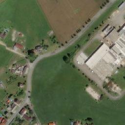 Satellite imagery of [Dlouhoňovice] former milk factory chimney, CZ