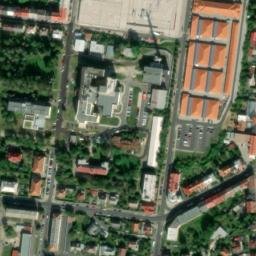Satellite imagery of [Cheb] hospital chimney, CZ