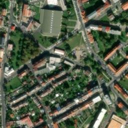 Satellite imagery of [Cheb] hospital chimney, CZ
