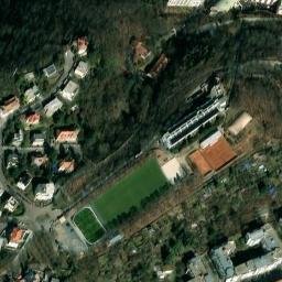 Satellite imagery of Husův sbor [Praha-Smíchov] church t., CZ