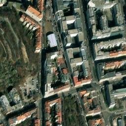 Satellite imagery of Husův sbor [Praha-Smíchov] church t., CZ