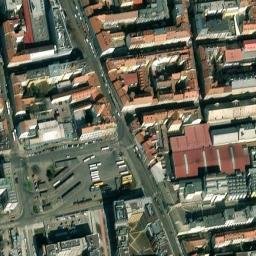 Satellite imagery of Husův sbor [Praha-Smíchov] church t., CZ