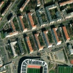 Satellite imagery of [Praha-Vinohrady] hospital chimney, CZ