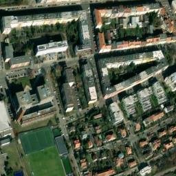 Satellite imagery of [Praha-Vinohrady] hospital chimney, CZ