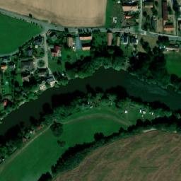 Satellite imagery of [Kunětice] church t., CZ