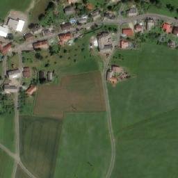Satellite imagery of [Dlouhoňovice] former milk factory chimney, CZ