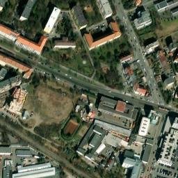 Satellite imagery of [Praha-Strašnice] fireworks telecomunication t., CZ