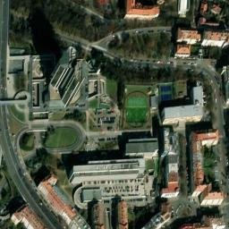 Satellite imagery of Sv. Pankrác [Praha-Nusle] belfry, CZ