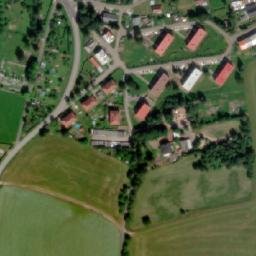 Satellite imagery of [Těchonín] church t., CZ
