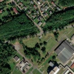 Satellite imagery of Synthesia [Rybitví] factory chimney, CZ