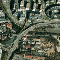 Satellite imagery of Motorlet [Praha-Jinonice] factory chimney, CZ