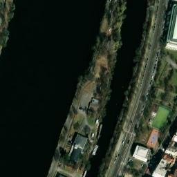 Satellite imagery of [Praha-Smíchov] former distillery chimney, CZ