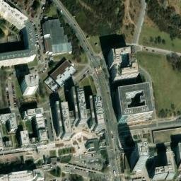 Satellite imagery of Nové Butovice [Praha-Stodůlky] church t., CZ