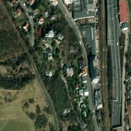 Satellite imagery of [Praha-Smíchov] former distillery chimney, CZ