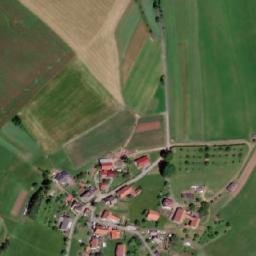 Satellite imagery of [Sobkovice] church t., CZ