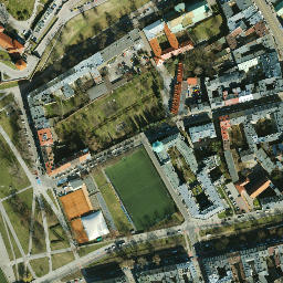 Satellite imagery of Wawel, PL
