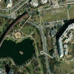 Satellite imagery of Nové Butovice [Praha-Stodůlky] church t., CZ