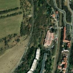 Satellite imagery of [Praha-Smíchov] former distillery chimney, CZ