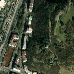 Satellite imagery of [Praha-Smíchov] former distillery chimney, CZ