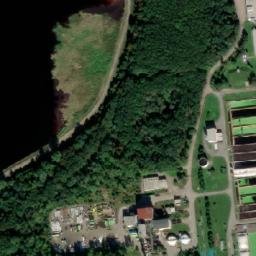 Satellite imagery of [Rybitví] incinerator chimney, CZ