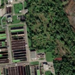 Satellite imagery of [Rybitví] incinerator chimney, CZ