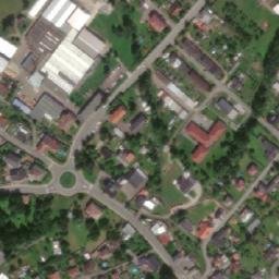 Satellite imagery of [Červená Voda] church t., CZ