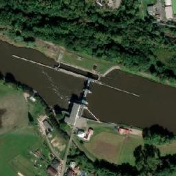 Satellite imagery of [Rybitví] incinerator chimney, CZ