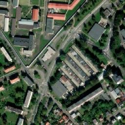 Satellite imagery of Elkov [Pardubice] factory chimney, CZ