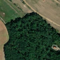 Satellite imagery of Lepějovice [Valy nad Labem] cemetery church sanctus t., CZ