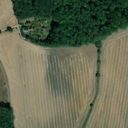 Satellite imagery of Lepějovice [Valy nad Labem] cemetery church sanctus t., CZ