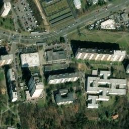 Satellite imagery of [Praha-Kamýk] police academy chimney, CZ