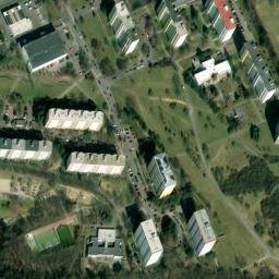 Satellite imagery of [Praha-Kamýk] police academy chimney, CZ