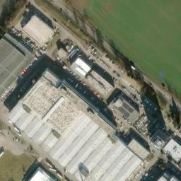 Satellite imagery of Interier [Říčany u Prahy] factory chimney, CZ