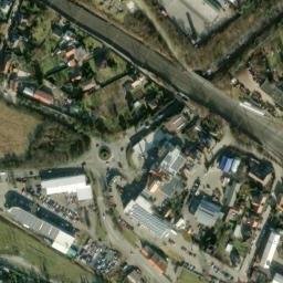 Satellite imagery of Interier [Říčany u Prahy] factory chimney, CZ